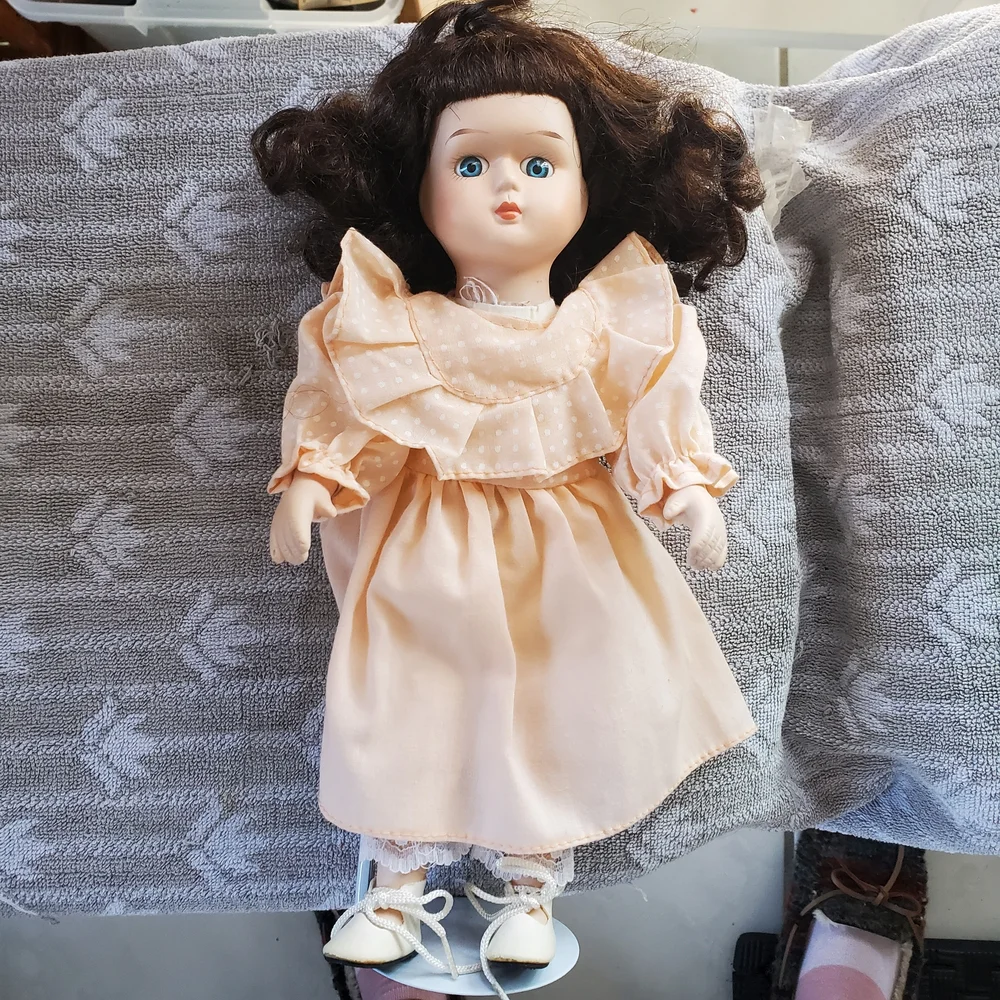 Elegant White Doll Wardrobe with Mirror